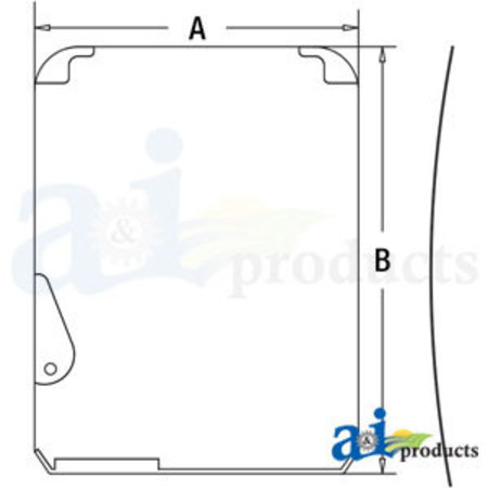 A & I PRODUCTS Glass, Upper Front Windshield 55" x37" x6" A-FYA00001495